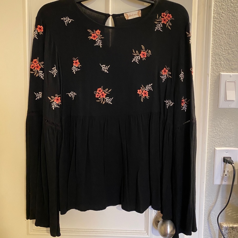 Altar’d State Long Sleeve Peplum Blouse